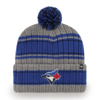 Adult Men's Toronto Blue Jays '47 Rexford Cuffed Knit Hat with Pom - Gray