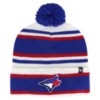 Youth Boys Toronto Blue Jays '47 Stripling Cuffed Knit Hat with Pom - White/Royal