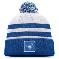 Adult Men's Toronto Blue Jays Cuffed Knit Hat with Pom - Gray