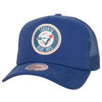 Adult Men's Toronto Blue Jays Mitchell & Ness Cooperstown Collection Circle Change Trucker Adjustable Hat - Royal