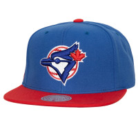 Adult Men's Toronto Blue Jays Mitchell & Ness Hometown Snapback Hat - Royal/Red
