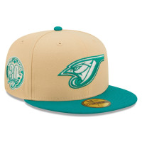 Adult Men's Toronto Blue Jays New Era Mango Forest 59FIFTY fitted hat - Natural/Teal