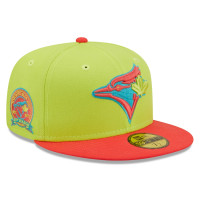 Adult Men's Toronto Blue Jays New Era 40th Season Cyber Highlighter 59FIFTY Fitted Hat - Green/Red Adult Men's Toronto Blue Jays New Era 40th Season Cyber Highlighter 59FIFTY Fitted Hat - Green/Red
