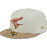 Adult Men's Toronto Blue Jays New Era Chrome Camel Rust Undervisor 59FIFTY Fitted Hat - Cream