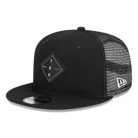 Adult Men's Toronto Blue Jays New Era Diamond Vert Trucker 9FIFTY Snapback Hat - Black