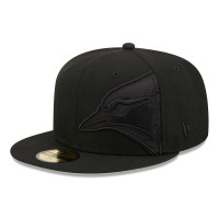 Adult Men's Toronto Blue Jays New Era Satin Peek 59FIFTY Fitted Hat - Black Adult Men's Toronto Blue Jays New Era Satin Peek 59FIFTY Fitted Hat - Black