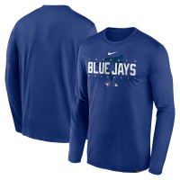Adult Men's Toronto Blue Jays Authentic Collection Team Logo Legend Performance Long Sleeve baseball T-shirt - Royal