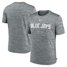 Adult Men's Toronto Blue Jays Nike Authentic Collection Velocity Performance Practice baseball T-shirt - Heather Gray