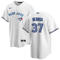 Men's Toronto Blue Jays Steward Berroa #37 White Home Replica Jersey Men's Toronto Blue Jays Steward Berroa #37 White Home Replica Jersey