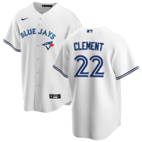 Men's Toronto Blue Jays Ernie Clement #22 White Home Replica Jersey