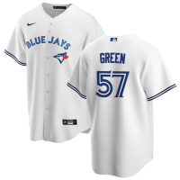 Men's Toronto Blue Jays Chad Green #57 White Home Replica Jersey