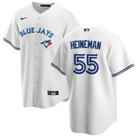 Men's Toronto Blue Jays Tyler Heineman #55 White Home Replica Jersey