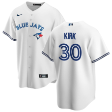 Men's Toronto Blue Jays Alejandro Kirk #30 White Home Replica Jersey Men's Toronto Blue Jays Alejandro Kirk #30 White Home Replica Jersey