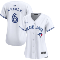 Women's Toronto Blue Jays Alek Manoah #6 White Home Limited Jersey Women's Toronto Blue Jays Alek Manoah #6 White Home Limited Jersey