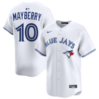 Men's Toronto Blue Jays John Mayberry Sr. #10 White Home Limited Retired Player Jersey Men's Toronto Blue Jays John Mayberry Sr. #10 White Home Limited Retired Player Jersey