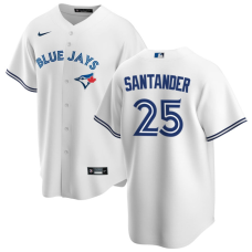 Men's Toronto Blue Jays Anthony Santander #25 White Home Replica Jersey Men's Toronto Blue Jays Anthony Santander #25 White Home Replica Jersey