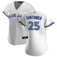 Women's Toronto Blue Jays Anthony Santander #25 White Home Replica Jersey