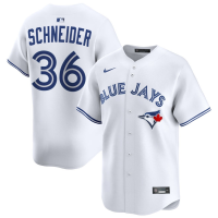Men's Toronto Blue Jays Davis Schneider #36 White Home Limited Jersey Men's Toronto Blue Jays Davis Schneider #36 White Home Limited Jersey