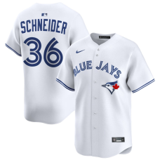 Men's Toronto Blue Jays Davis Schneider #36 White Home Limited Jersey Men's Toronto Blue Jays Davis Schneider #36 White Home Limited Jersey