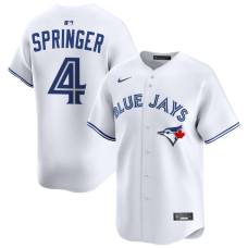 Men's Toronto Blue Jays George Springer #4 White Home Limited Jersey