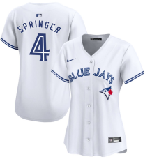 Women's Toronto Blue Jays George Springer #4 White Home Limited Jersey