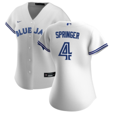 Women's Toronto Blue Jays George Springer #4 White Home Replica Jersey