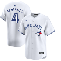 Youth Toronto Blue Jays George Springer #4 White Home Limited Jersey Youth Toronto Blue Jays George Springer #4 White Home Limited Jersey