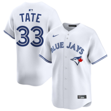Men's Toronto Blue Jays Dillon Tate #33 White Home Limited Jersey Men's Toronto Blue Jays Dillon Tate #33 White Home Limited Jersey