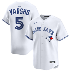 Men's Toronto Blue Jays Daulton Varsho #5 White Home Limited Jersey Men's Toronto Blue Jays Daulton Varsho #5 White Home Limited Jersey