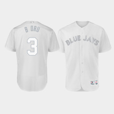 Men's Toronto Blue Jays Authentic #3 Brandon Drury 2019 Players' Weekend White B Dru Jersey