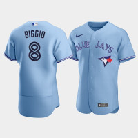 Men's Toronto Blue Jays #8 Cavan Biggio Light Blue Authentic 2020 Alternate Jersey