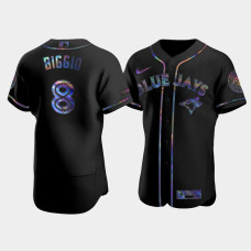 Men's Toronto Blue Jays Cavan Biggio Black Authentic Golden Edition Holographic Jersey Men's Toronto Blue Jays Cavan Biggio Black Authentic Golden Edition Holographic Jersey