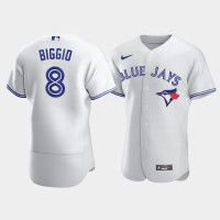 Men's Toronto Blue Jays #8 Cavan Biggio White Authentic Nike Jersey