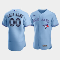 Men's Toronto Blue Jays #00 Custom Light Blue Authentic 2020 Alternate Jersey