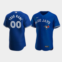 Men's Toronto Blue Jays #00 Custom Royal Authentic 2020 Alternate Jersey