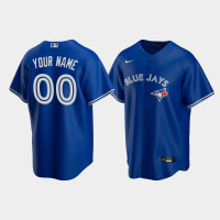 Men's Toronto Blue Jays #00 Custom Royal Replica Nike Alternate Jersey