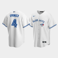 Men's Toronto Blue Jays #4 George Springer White Replica Nike Home Jersey