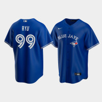 Men's Toronto Blue Jays #99 Hyun-Jin Ryu Royal Replica Nike Alternate Jersey