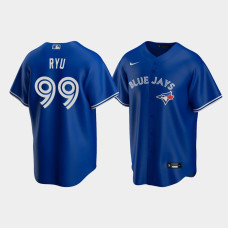 Men's Toronto Blue Jays #99 Hyun-Jin Ryu Royal Replica Nike Alternate Jersey