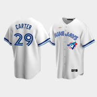 Men's Toronto Blue Jays #29 Joe Carter Cooperstown Collection Home Nike White Jersey