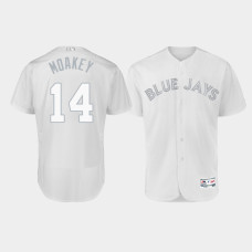 Men's Toronto Blue Jays Authentic #14 Justin Smoak 2019 Players' Weekend White Moakey Jersey