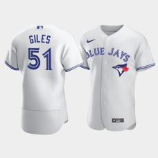 Men's Toronto Blue Jays #51 Ken Giles White Authentic Nike Jersey