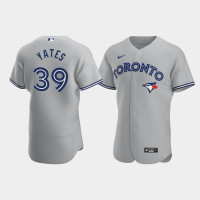 Men's Toronto Blue Jays #39 Kirby Yates Gray Authentic Nike Road Jersey