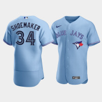 Men's Toronto Blue Jays #34 Matt Shoemaker Light Blue Authentic 2020 Alternate Jersey