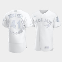Men's Toronto Blue Jays Pat Hentgen #41 White Awards Collection AL Cy Young Jersey