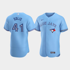 Men's Toronto Blue Jays #41 Rafael Dolis Blue Authentic Alternate Jersey