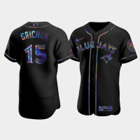 Men's Toronto Blue Jays Randal Grichuk Black Authentic Golden Edition Holographic Jersey