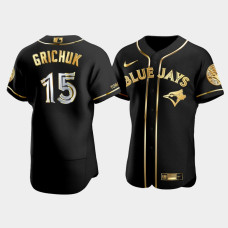 Men's Toronto Blue Jays Randal Grichuk #15 Black Gold Edition Authentic Jersey