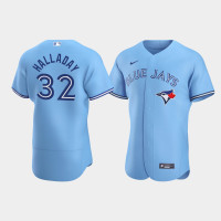 Men's Toronto Blue Jays #32 Roy Halladay Powder Blue Authentic Alternate Jersey