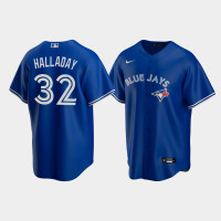 Men's Toronto Blue Jays #32 Roy Halladay Royal Replica Nike Alternate Jersey